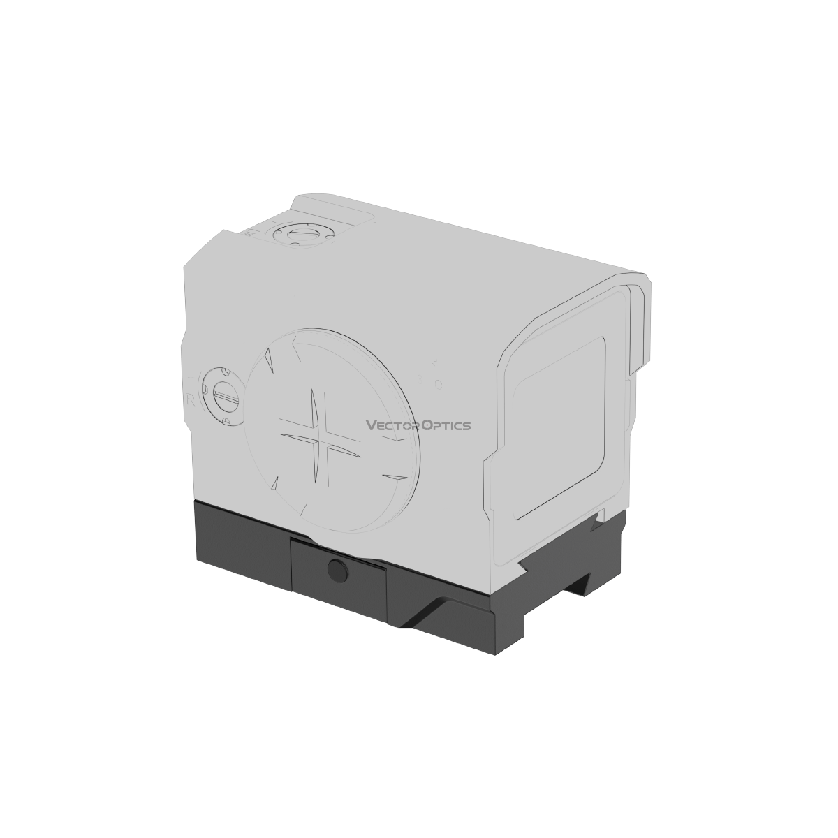 Enclosed Red Dot Sight Low Dovetail Mount VOD Footprint